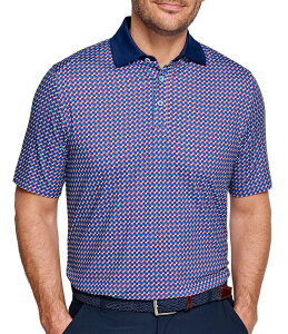 �W�����X�g���A���h�}�[�t�B�[ �����Y �g�b�v�X �|���V���c �v�����g �V���c Johnston & Murphy XC4 Cool Degree Solid Collar Slanted Oval Print Short Sleeve Polo Shirt Navy/Red �l�C�r�[