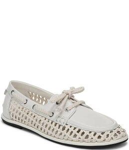 �T���G�f���}�� ���f�B�[�X �V���[�Y �X���b�|���E���[�t�@�[ ���U�[ Sam Edelman Bria Leather Weave Loafers Bright White �z���C�g