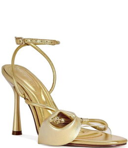 �A�U���A ���� ���f�B�[�X �V���[�Y �T���_�� ���b�v�����s�[�X �g�[�� �A���N�� Azalea Wang Nilo Metallicalla Lily Ankle Wrap Dressandals Gold �S�[���h