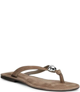 �A���g�j�I �����[�j ���f�B�[�X �V���[�Y �T���_�� �X�G�[�h Antonio Melani Kylan Suede Ornamented Thong Sandals Earthy Taupe �g�[�v