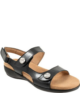 �g���b�^�[�Y ���f�B�[�X �V���[�Y �T���_�� �g�[�� ���U�[ Trotters Romi Metallic Leather Sandals Black �u���b�N