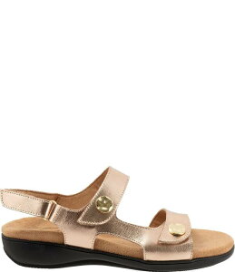 �g���b�^�[�Y ���f�B�[�X �V���[�Y �T���_�� �g�[�� ���U�[ Trotters Romi Metallic Leather Sandals Champagne �V�����p��