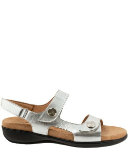 �g���b�^�[�Y ���f�B�[�X �V���[�Y �T���_�� �g�[�� ���U�[ Trotters Romi Metallic Leather Sandalsilver �V���o�[