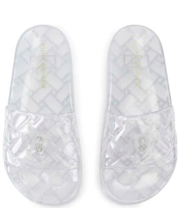 �J�[�g�W�F�C�K�[�����h�� ���f�B�[�X �V���[�Y �p���v�X �T���_�� ���S Kurt Geiger London Meena Jelly Logornament Eagle Pool Slide Sandals Clear