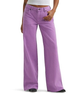 �����O���[ ���f�B�[�X �{�g���X �f�j���p���c ���C�h���b�O �W�[���Y Wrangler Worldwide Mid Rise Wide Leg Denim Jeans Bell Flower �f�j��