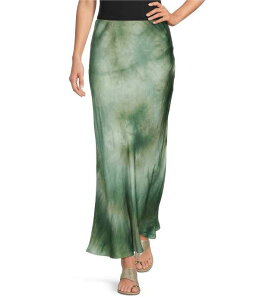 �u���C�� �E�H�[�J�[ ���f�B�[�X �{�g���X�J�[�g A ���C�� �v�����g �T�e�� �}�L�V Bryn Walker Verde Printed Satin A-Line Bias Maxi Skirt Verde