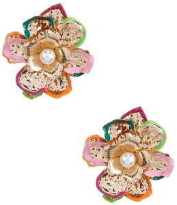 �i�^�[�V�� �A�N�Z�T���[ ���f�B�[�X �s�A�X�E�C�������O �t�����[�� �t�����[ Natashaccessories Not Avis Favorite Pearl Floral Stud Earrings Gold/Multi �S�[���h