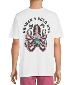 �J���r�A�� �����Y �g�b�v�X �V���c �g�[�� Caribbean Big & Tall Kraken A Cold One Short Sleeve T-Shirt White �z���C�g