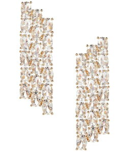 �Z�U���k ���f�B�[�X �A�N�Z�T���[ �s�A�X�E�C�������O Cezanne Crystal CZ Oval Stone 3 Row Drop Earrings Gold/CZ �S�[���h