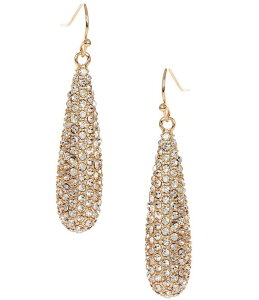 �Z�U���k ���f�B�[�X �A�N�Z�T���[ �s�A�X�E�C�������O Cezanne Crystal Pave Domed Tapered Oval Metal Drop Earrings Gold/Crystal �S�[���h