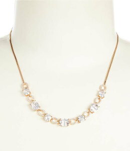 �Z�U���k ���f�B�[�X �A�N�Z�T���[ �l�b�N���X�E�`���[�J�[ ���[�X Cezanne Crystal CZ Oval & Cushion Square Stone Frontal Collar Necklace Gold/CZ �S�[���h