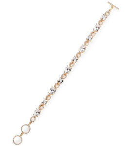 �Z�U���k ���f�B�[�X �A�N�Z�T���[ �u���X���b�g�E�o���O���E�A���N���b�g Cezanne Crystal CZ Oval & Cushion Square Stone Line Bracelet Gold/CZ �S�[���h
