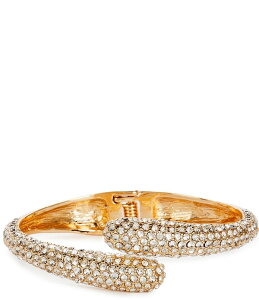 �Z�U���k ���f�B�[�X �A�N�Z�T���[ �u���X���b�g�E�o���O���E�A���N���b�g Cezanne Crystal Pave Domed Tapered Oval Metal Hinge Bracelet Gold/Crystal �S�[���h