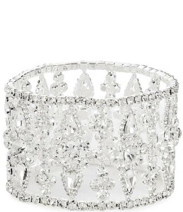 �Z�U���k ���f�B�[�X �A�N�Z�T���[ �u���X���b�g�E�o���O���E�A���N���b�g Cezanne Florentine Statement Stretch Bracelet Silver/Crystal �V���o�[