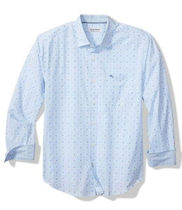 �g�b�~�[�o�n�} �����Y �g�b�v�X �V���c �g�[�� Tommy Bahama Big & Tall Sarasota Stretch Island Medallion Long Sleeve Woven Shirt Blue Lapis �u���[