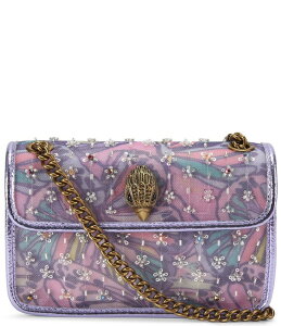 �J�[�g�W�F�C�K�[�����h�� ���f�B�[�X �o�b�O �~�j ���b�V�� ���U�[ Kurt Geiger London Embellished Mesh Leather Mini Kensington Soft Crossbody Bag Lilac Multi ���C���b�N