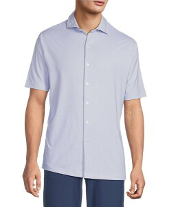 �n�[�g �V���t�i�[ �}���N�X �����Y �g�b�v�X �V���c �v�����g Hart Schaffner Marx Luxury Performance Short Sleeve Geo Print Button Front Shirt Light Purple �p�[�v��