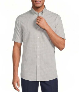 ���E���h�g�D���[�A���h���[�N �����Y �g�b�v�X �V���c �X�����t�B�b�g Gold Label Roundtree & Yorke Slim Fit Non-Iron Short Sleeve Check Sport Shirt White �z���C�g