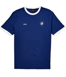 �q���[�S�{�X �����Y �g�b�v�X �V���c Hugo Boss Lux WC 2026 Short Sleeve T-Shirt USA Navy �l�C�r�[