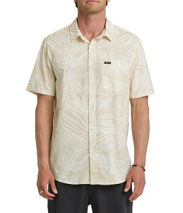 �N�C�b�N�V���o�[ �����Y �g�b�v�X �V���c Quiksilver Aruba Palm Short Sleeve Woven Shirt White �z���C�g