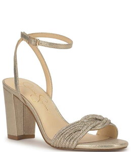 �W�F�V�J�V���v�\�� ���f�B�[�X �V���[�Y �T���_�� Jessica Simpson Sienea Rhinestone Braided Strap Dressandals Light Gold �S�[���h
