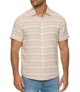 �t���b�O �A���h �A���Z�� �����Y �g�b�v�X �V���c Flag and Anthem Short Sleeve Stripe Alameda Shirt Cream/Grey/Pink �N���[��