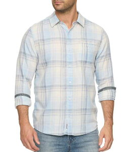 �t���b�O �A���h �A���Z�� �����Y �g�b�v�X �V���c ���B���e�[�W Flag and Anthem Long Sleeve Lakeland Vintage Soft Shirt Blue/Navy/White �z���C�g