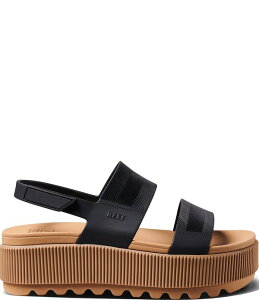���[�t ���f�B�[�X �V���[�Y �T���_�� �v���b�g�t�H�[�� Reef Women's Water Vista Higher Platform Sandals Black/Tan �u���b�N
