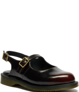 �h�N�^�[�}�[�`�� ���f�B�[�X �V���[�Y �X���b�|���E���[�t�@�[ ���U�[ Dr. Martens Women's Madaline Arcadia Leather Slingback Mary Janes Cherry Red ���b�h