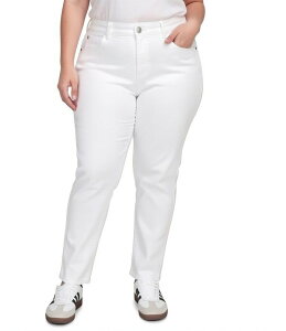 ���r�[�A�[���f�B�[ ���f�B�[�X �{�g���X �f�j���p���c �v���X�T�C�Y �W�[���Y Ruby Rd. Plusize Straight Slim Leg Denim Jeans White �z���C�g