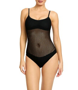 ���r���s�b�R�[�l ���f�B�[�X �g�b�v�X �����s�[�X ROBIN PICCONE Charlotte Crochet Scoop Neck One Piece Swimsuit Black �u���b�N