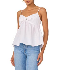 �����X�e�[�g ���f�B�[�X �g�b�v�X �V���c V�l�b�N �m�[�X���[�u���E�X 1. STATE V-Neck Sleeveless Frontie Tank Blouse Ultra White �z���C�g