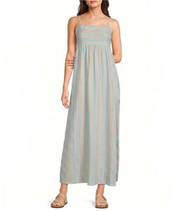 �n�[���[ ���f�B�[�X �g�b�v�X �����s�[�X �m�[�X���[�u Hurley Avalon Sleeveless Vertical Striped Long Dress Multi �}���`�J���[