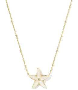 �P���h���X�R�b�g ���f�B�[�X �A�N�Z�T���[ �l�b�N���X�E�`���[�J�[ ���[�X Kendra Scott Parker Pearl Starfishort Pendant Necklace Gold Natural Mother Of Pearl �p�[��
