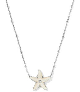 �P���h���X�R�b�g ���f�B�[�X �A�N�Z�T���[ �l�b�N���X�E�`���[�J�[ ���[�X Kendra Scott Parker Pearl Starfishort Pendant Necklace Silver Natural Mother Of Pearl �p�[��