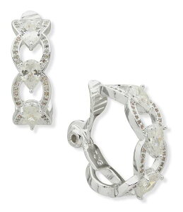 �A���N���C�� ���f�B�[�X �A�N�Z�T���[ �s�A�X�E�C�������O Anne Klein Pearl Navette Stone Clip-On Hoop Earrings Crystal �p�[��