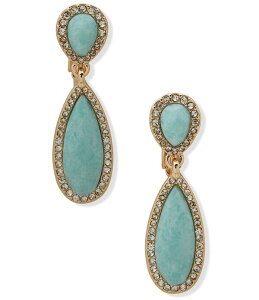 �A���N���C�� ���f�B�[�X �A�N�Z�T���[ �s�A�X�E�C�������O Anne Klein Amazonite Double Stone Linear Clip-On Drop Earrings Green �O���[��