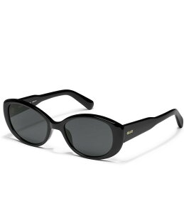 �N�G�C ���f�B�[�X �A�N�Z�T���[ �T���O���X�E�A�C�E�F�A QUAY Women's On Brand 43mm Oval Sunglasses Black/Smoke �u���b�N
