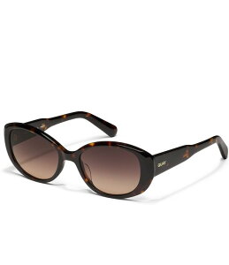 �N�G�C ���f�B�[�X �A�N�Z�T���[ �T���O���X�E�A�C�E�F�A QUAY Women's On Brand 43mm Oval Sunglasses Dark Tortoise/Dark Fawn