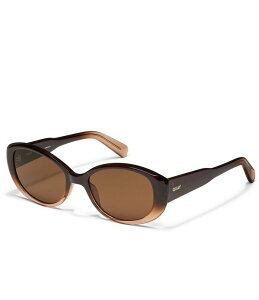 �N�G�C ���f�B�[�X �A�N�Z�T���[ �T���O���X�E�A�C�E�F�A QUAY Women's On Brand 43mm Oval Sunglassesepia Ombre/Brown �u���E��