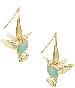 �p�g���V�A�i�V�� ���f�B�[�X �A�N�Z�T���[ �s�A�X�E�C�������O Patricia Nash Stone Hummingbirdrop Earrings Worn Gold �S�[���h