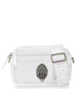 �J�[�g�W�F�C�K�[�����h�� ���f�B�[�X �o�b�O Kurt Geiger London Vinyl Kensington Small Clear Camera Crossbody Bag White �z���C�g