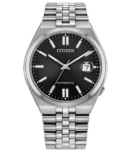 �V�`�Y�� ���f�B�[�X �A�N�Z�T���[ �r���v T�V���c Citizen Men's Tsuyosa 40mm Automatic Stainlessteel Bracelet Watch Silver/Black �u���b�N