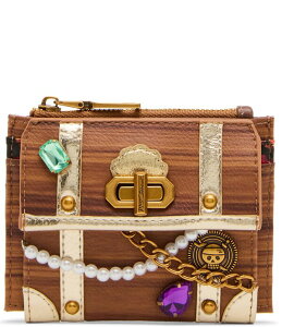 �x�b�c�B�W�����\�� ���f�B�[�X �A�N�Z�T���[ ���z Betsey Johnson X Marks The Spotreasure Chest Wallet Brown �u���E��