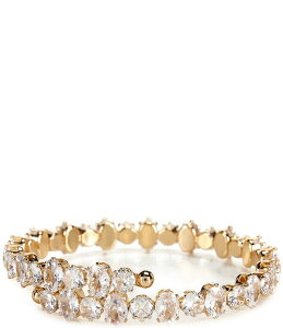 �Z�U���k ���f�B�[�X �A�N�Z�T���[ �u���X���b�g�E�o���O���E�A���N���b�g Cezanne Tumble Stones Cuff Bracelet Gold/Crystal �S�[���h