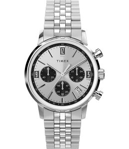 �^�C���b�N�X ���f�B�[�X �A�N�Z�T���[ �r���v T�V���c Timex Men's Marlin Quartz Chronograph Stainlessteel Bracelet Watch Silver �V���o�[