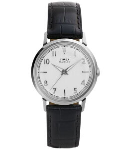 �^�C���b�N�X ���f�B�[�X �A�N�Z�T���[ �r���v ���U�[ Timex Unisex Marlin Quartz Analog Leather Strap Watch Black �u���b�N