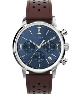 �^�C���b�N�X ���f�B�[�X �A�N�Z�T���[ �r���v ���U�[ Timex Men's Marlin Quartz Chronograph Leather Strap Watch Brown �u���E��