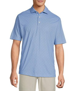 �n�[�g �V���t�i�[ �}���N�X �����Y �g�b�v�X �V���c Hart Schaffner Marx Short Sleeve Luxury Performance Diamond Geo Polo Blue �u���[