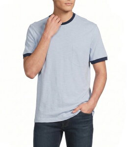�_�j�G�� �N���~�� �����Y �g�b�v�X �V���c �f�j�� Cremieux Premium Denim Solid Short Sleeve Ringer T-Shirt Light Blue �u���[